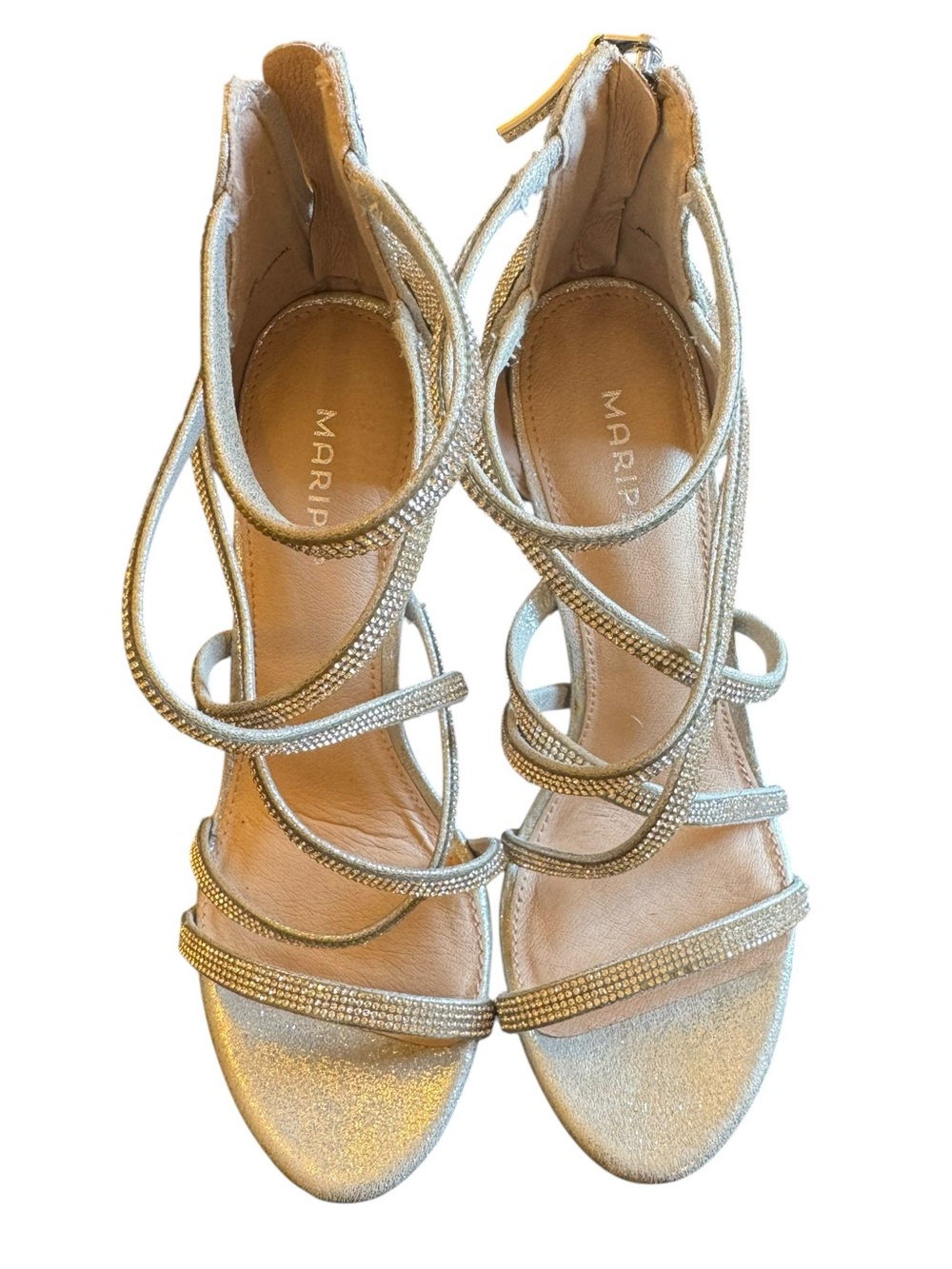 Maripe Sparkly Evening Heels with Rhinestone Detail size 9 - Picture 5 of 13